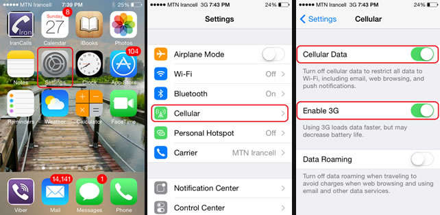 Irancell 3G Settings - iOS