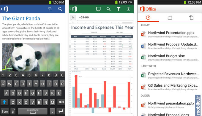 Microsoft Office for Android Phone
