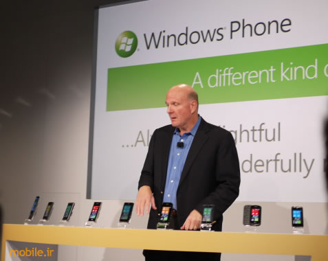 Steve Ballmer Shows Windows Phone 7 Handsets