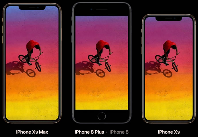 Apple iPhone 8 , iPhone XS and iPhone XS Max