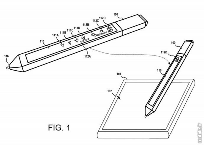 Microsoft Touchscreen Status Bar Surface Pen Patent Application