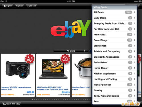 eBay for iPad