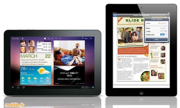 iPad 2 Wi-Fi 3G vs. Galaxy Tab 10.1