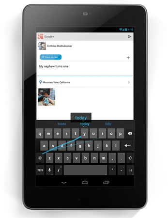 Android 4.2 Gesture Typing