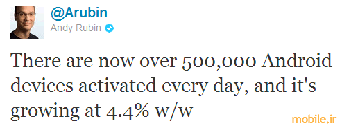 Arubin Tweet on Android Activation