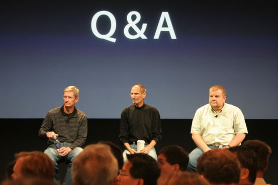 Tim Cook, Steve Jobs and Bob Mansfield