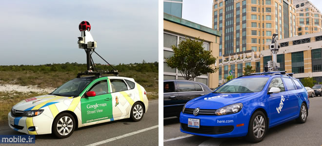 Google Maps and Here Maps Cars