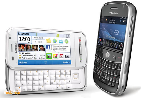 Nokia C6 and BlackBerry Bold 9000
