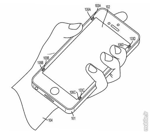 apple iphone active screen protector patent application