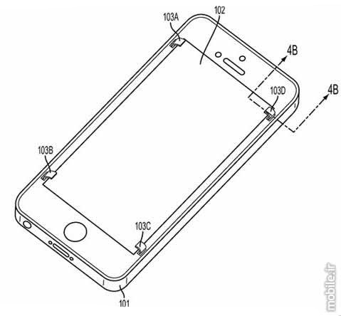 apple iphone active screen protector patent application
