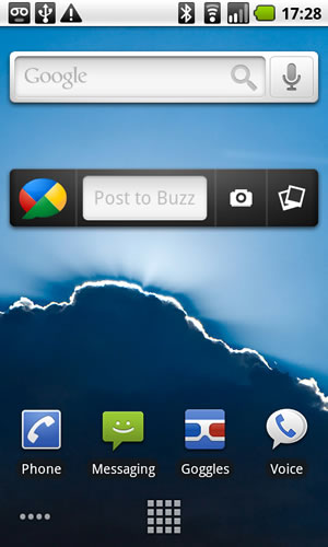 Google Buzz Widget Homescreen
