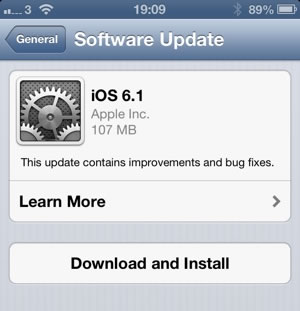 iOS 6.1 Update