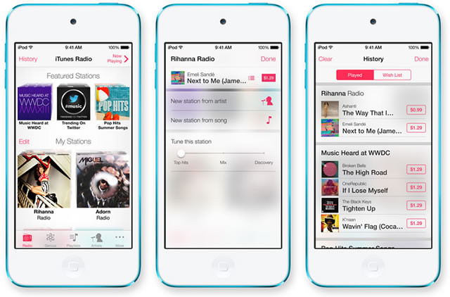 iOS 7 Radio iTunes - رادیو آی تیونز در آی او اس 7
