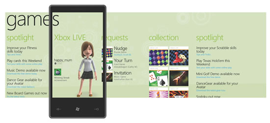 Windows Phone 7 Games Screen