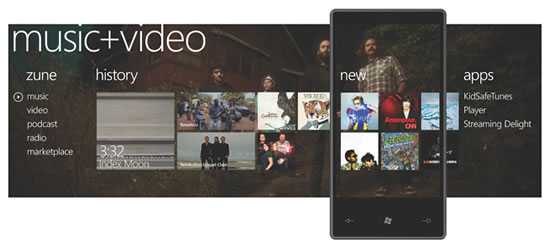 Windows Phone 7 Music Video Screen